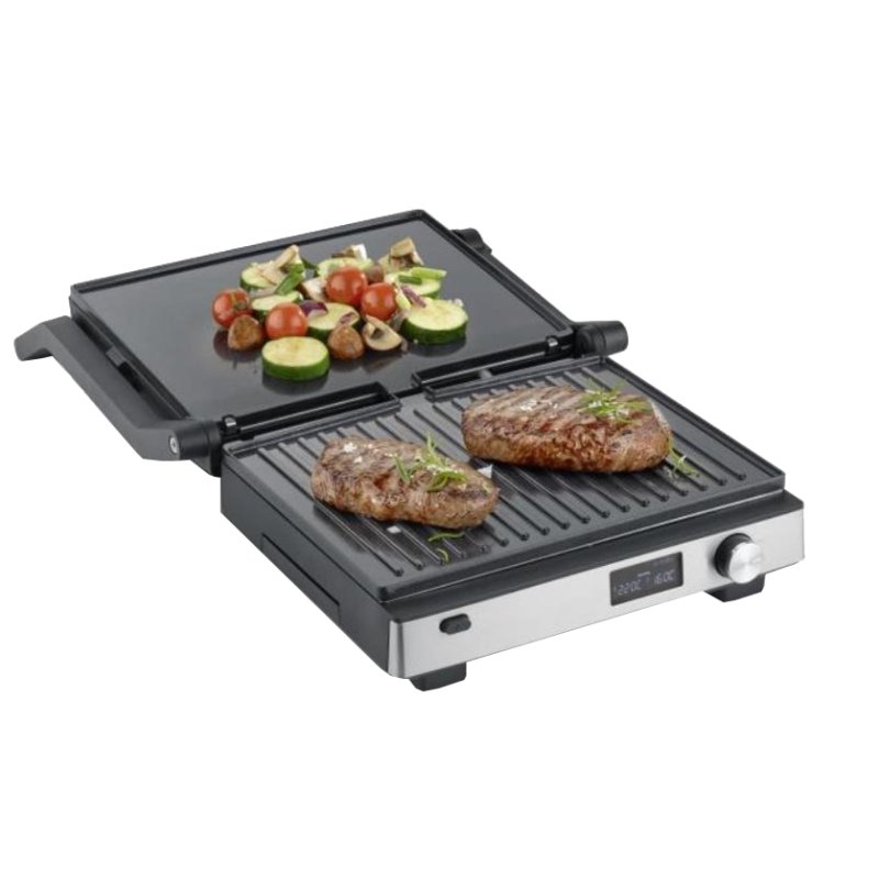 SEVERIN Grill de contact 3-en-1 SEVINI Flex, argent/noir, 2000 watts